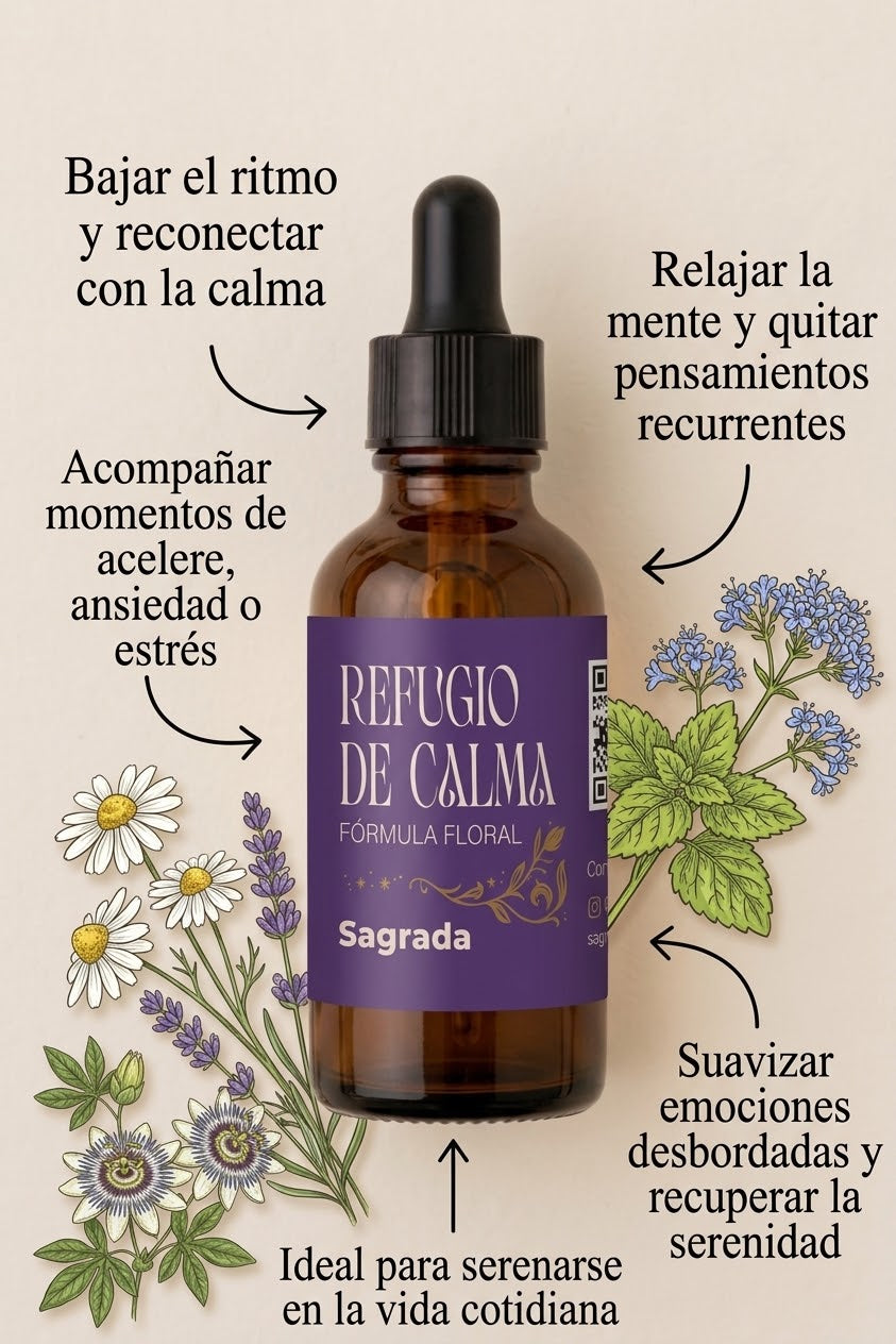 Refugio de Calma - Fórmula Floral 30ml para la Calma y el Equilibrio