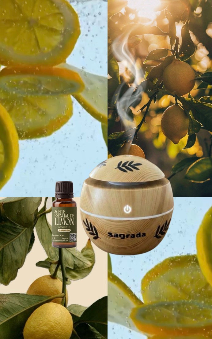 Kit Ritual de Bienestar: Difusor Ultrasónico + Aceite Esencial Puro (5 ml)