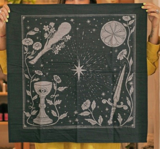Paño ARCANOS KÓSMICOS gris