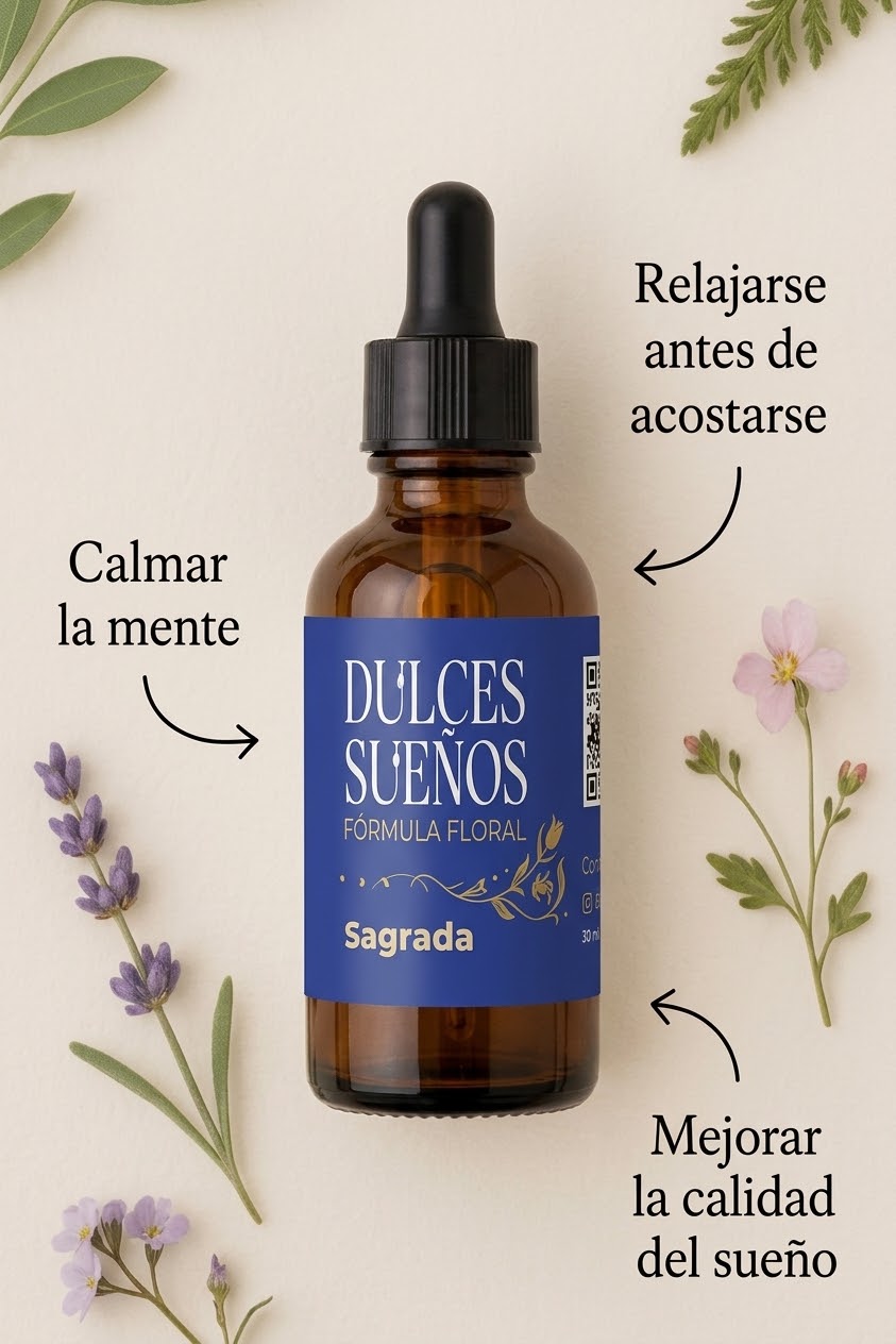 Dulces Sueños - Fórmula Floral 30 ml, para un Sueño Profundo y Reparador